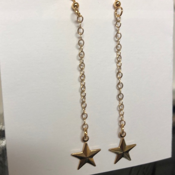 Handmade ❤️ Star Dangly Earrings - Picture 2 of 2